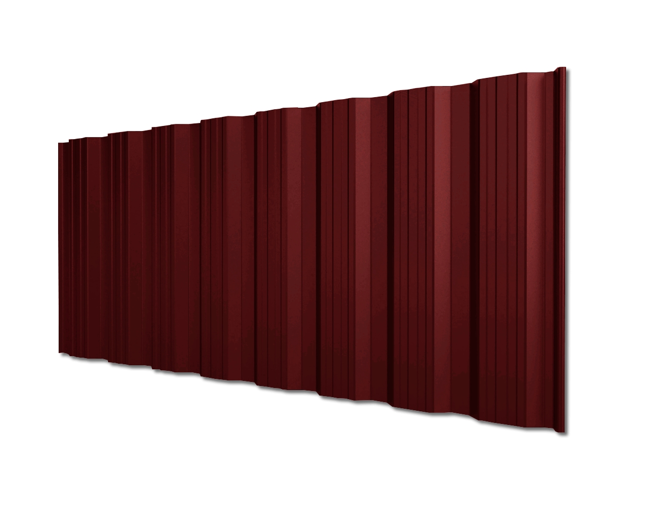 Trapezblech für die Wand im Profil T-18DRW/1100 in Kirschrot RR028 Trapezblech für die Wand im Profil T-18DRW/1100 in Kirschrot RR028